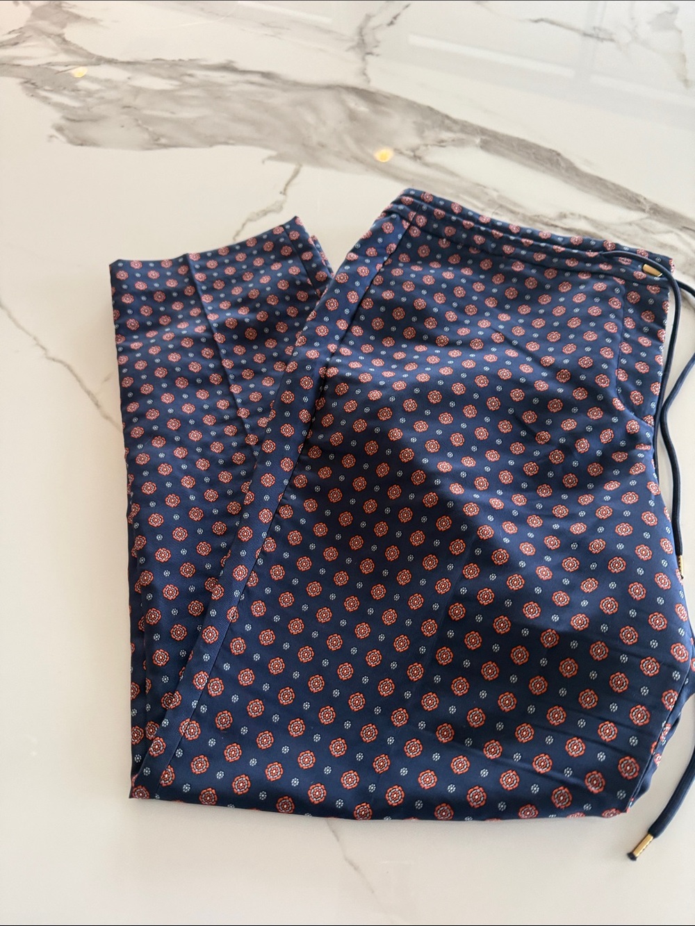 J.Crew Navy Pants with Orange Accent Trim